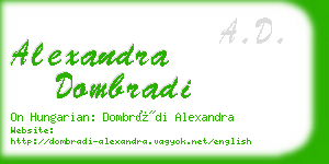 alexandra dombradi business card